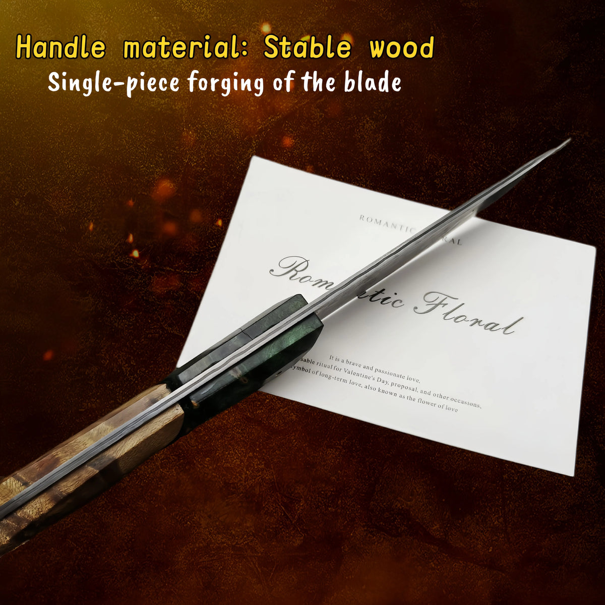 Damascus Steel Fruit Knife – SKD-11 Blade & Wood Handle Damascus Paring Knife Axl