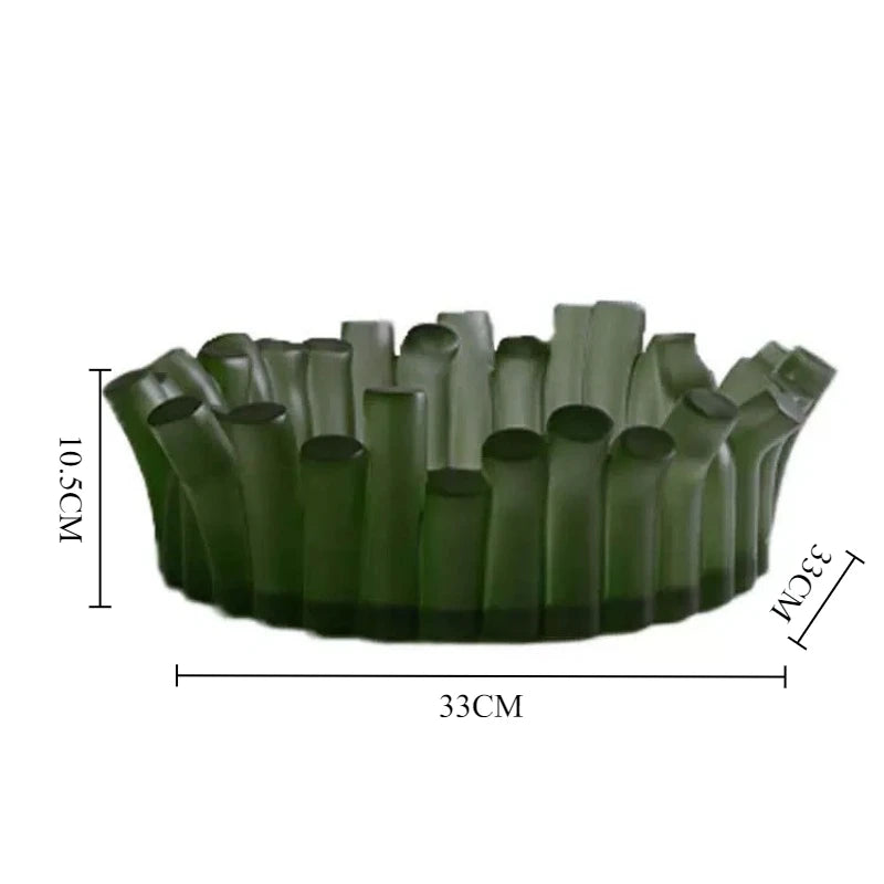 Minimalist Resin Decorative Fruit Bowl & Organizer Tray Decorative Tray Bowl Axl Green