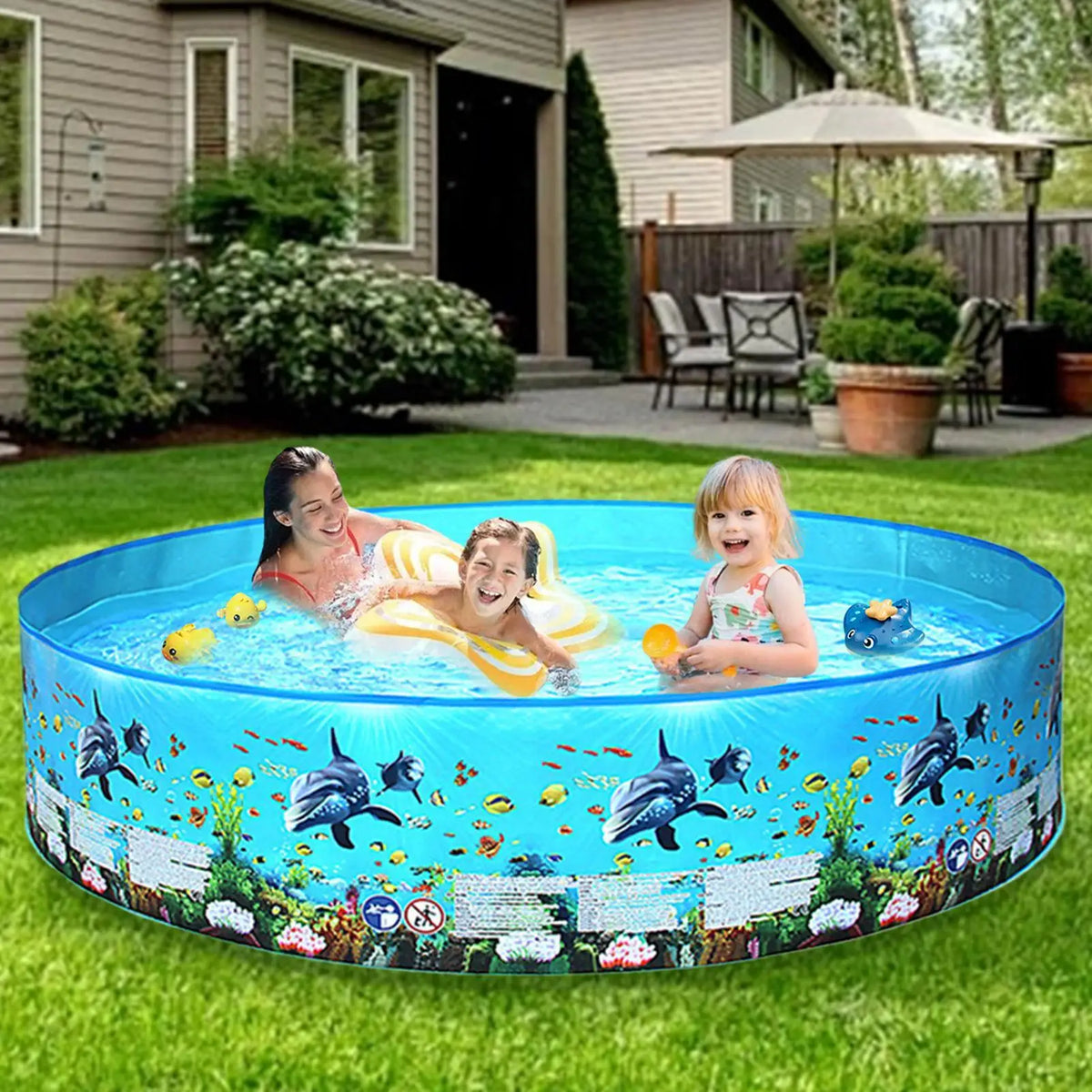 Foldable Pet Swimming Pool – Portable Round PVC Dog Bath Pool Foldable Pet Pool Axl