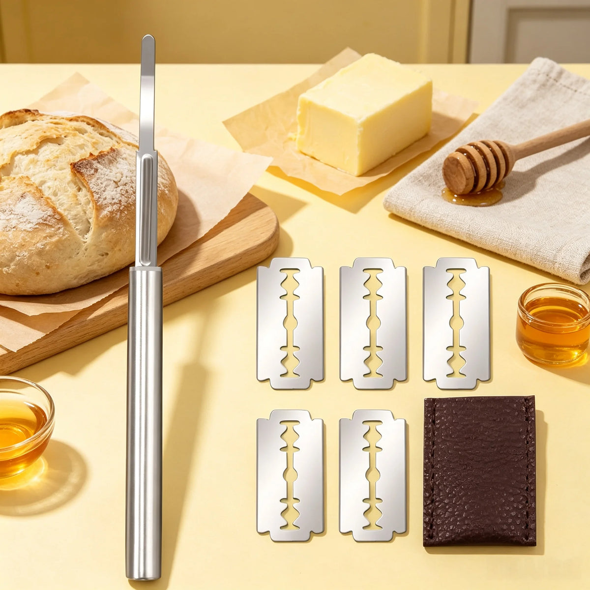 Bread Lame Dough Scoring Knife – Stainless Steel Baker Tool Bread Scoring Knife Axl Bread Knife