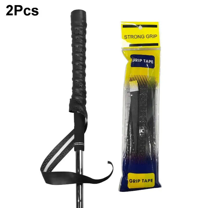 PU Leather Golf Club Grip Tape – Non-Slip Sweatproof Wrap Golf Grip Tape Axl 2PCS Black