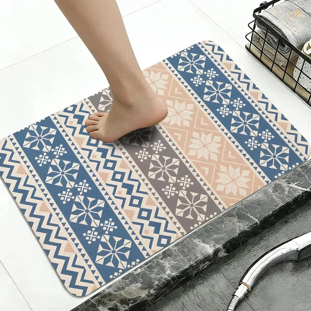 Swedish Dala Diatomite Bath Mat – Quick-Dry Non-Slip Floor Mat Diatomite Bath Mat Axl