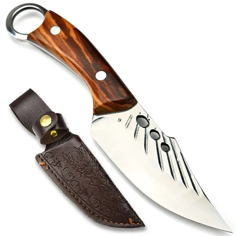 Hand-Forged Ring Knife – Stainless Steel Meat Cleaver Forged Kitchen Cleaver Axl