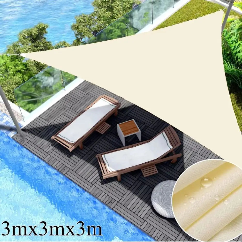 Triangle Shade Sail 3x3x3M – 98% UV Block Outdoor Canopy Outdoor Shade Sail Axl