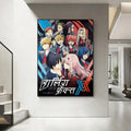 Darling in the Franxx Anime Poster HD Waterproof Wall Art Anime Wall Poster Axl White1 50X70cmNoframe