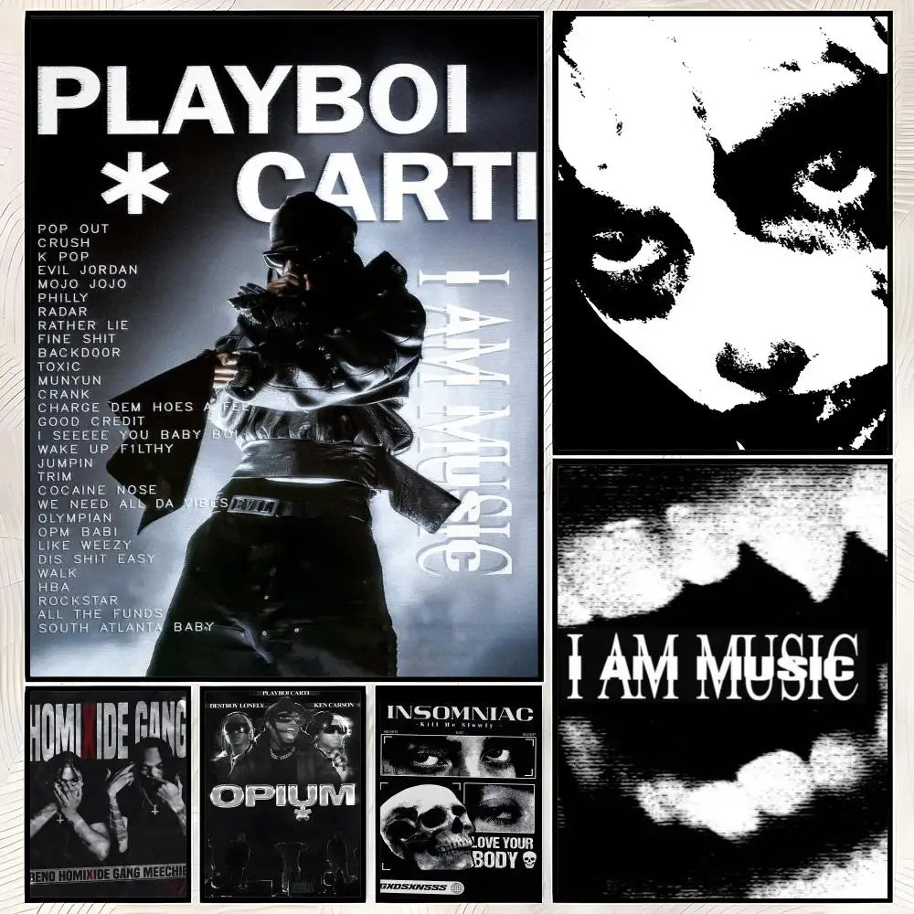 Playboi Carti Opium HD PVC Wall Poster – Peel & Stick Wall Art Poster Axl