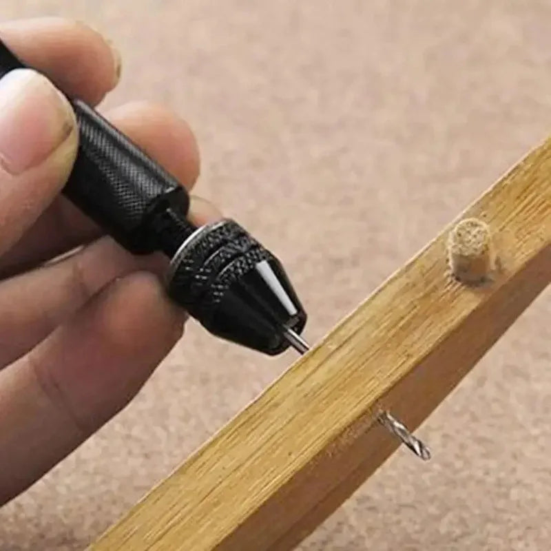 Mini Hand Drill Set with 10 HSS Twist Bits – Wood & Craft Hand Drill Set Axl
