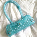 Polka Dot Clear PVC Jelly Tube Bag | Mini Top Handle Shoulder Bag Jelly Shoulder Bag Axl A1