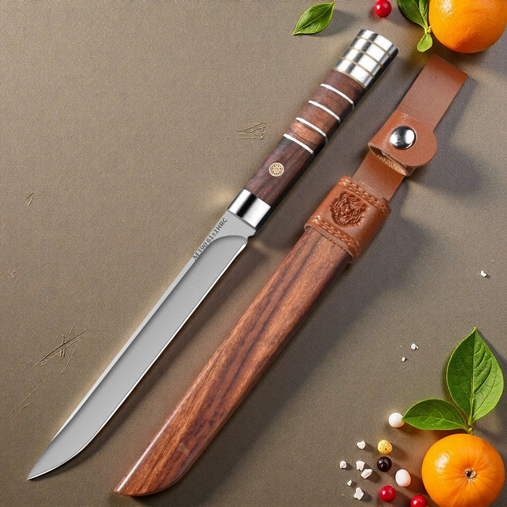 M390 Damascus Steel Knife Set – 62HRC Ultra-Sharp Blades Damascus Kitchen Knife Set Axl