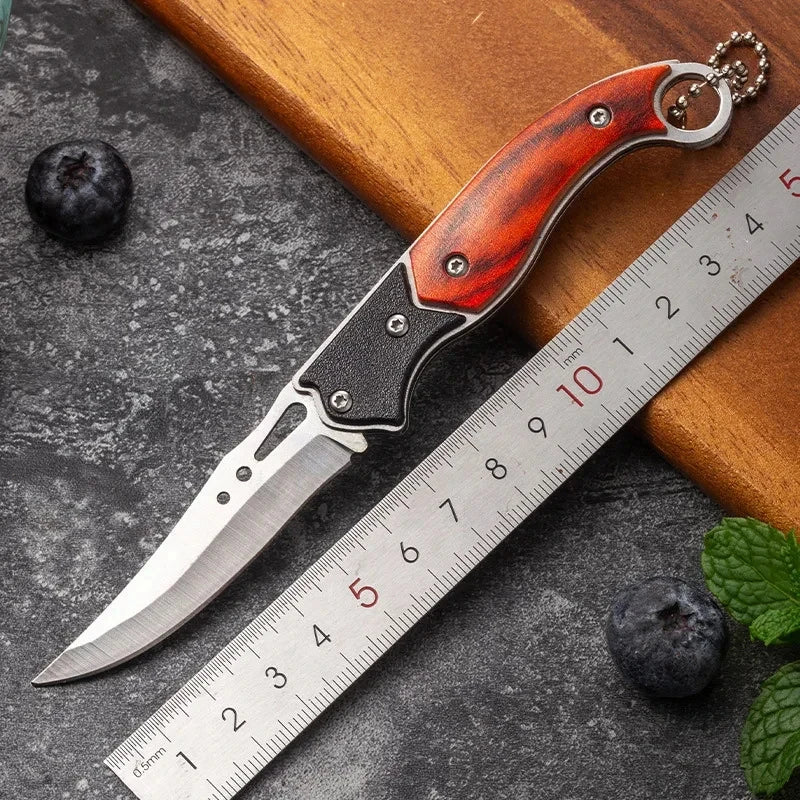 Multifunctional Utility Knife – Stainless Steel Blade & Wood Handle Utility Knife Axl
