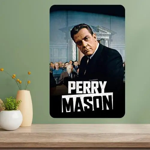 Perry Mason Classic TV Show Metal Poster Sign | Retro Wall Art Metal Wall Sign Axl aluminum sign aluminum 20x30cm