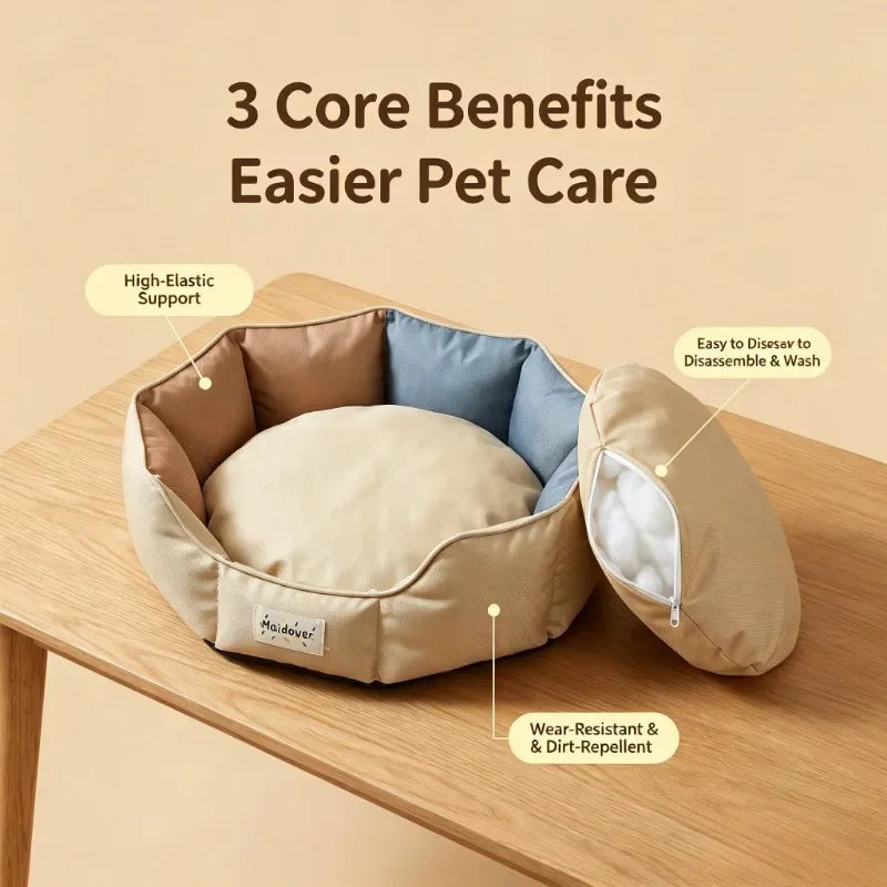 KEMORELA All-Season Cat & Dog Sofa Bed | Non-Slip Washable Pet Sofa Bed Axl