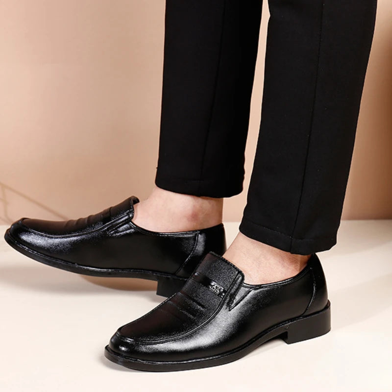 Men's Slip-On Oxford Loafers – Breathable Business Dress Shoes Men's Dress Loafers Axl