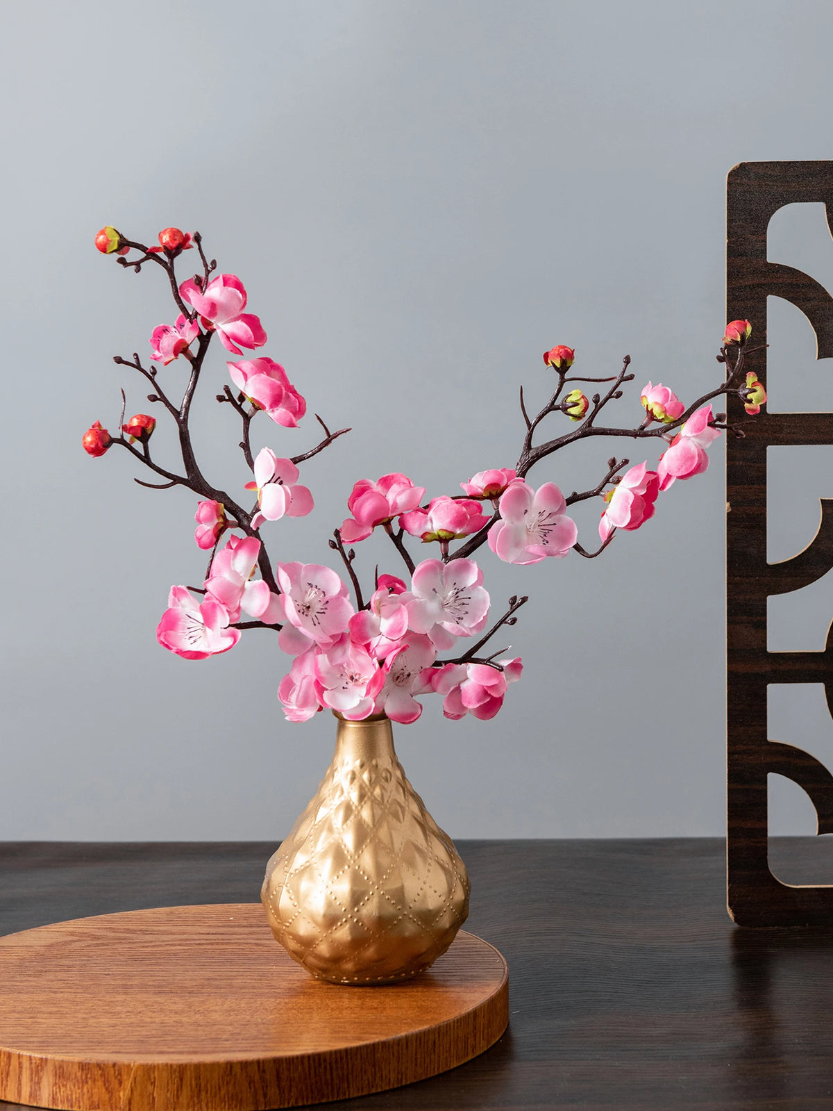Silk Artificial Plum Blossom Branch – Wedding & Home Decor Artificial Floral Branch Axl Light Pink 1 pc