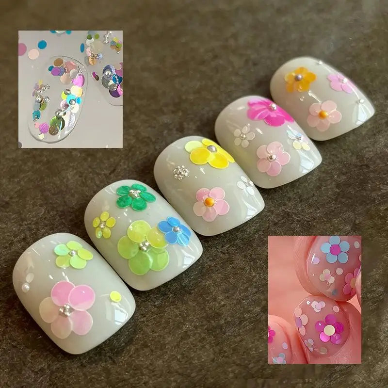 12-Grid Nail Glitter Set – Colorful Sequin & Sparkle Charms Nail Art Glitter Set Axl