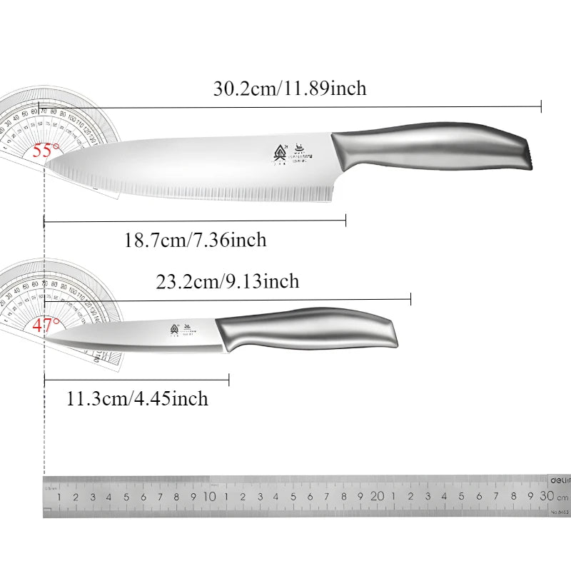 2-Piece Ultra-Sharp Stainless Steel Kitchen Knife Set | PLYS Kitchen Knife Set Axl