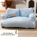 KEMORELA Washable All-Season Pet Sofa Bed – Dogs & Cats Pet Sofa Bed Axl Blue L