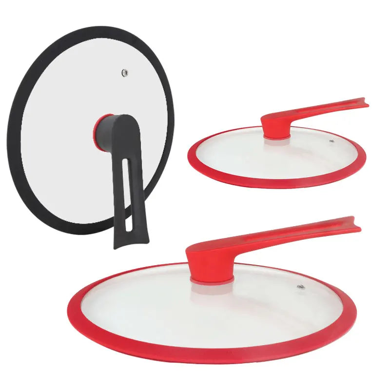 Universal Tempered Glass Pan Lid 24–32cm | Silicone Rim Replacement Pan Lid Axl