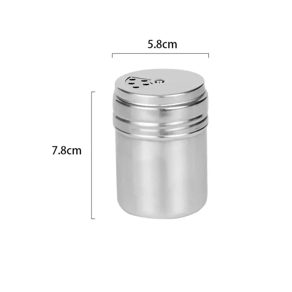 Stainless Steel Spice Shaker – Rotating Lid Salt & Pepper Jar Spice Shaker Jar Axl M-Multi-purpose