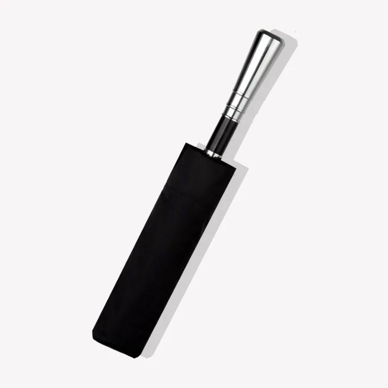 Luxury Windproof Folding Umbrella – Silver Handle Business Parasol Folding Umbrella Axl