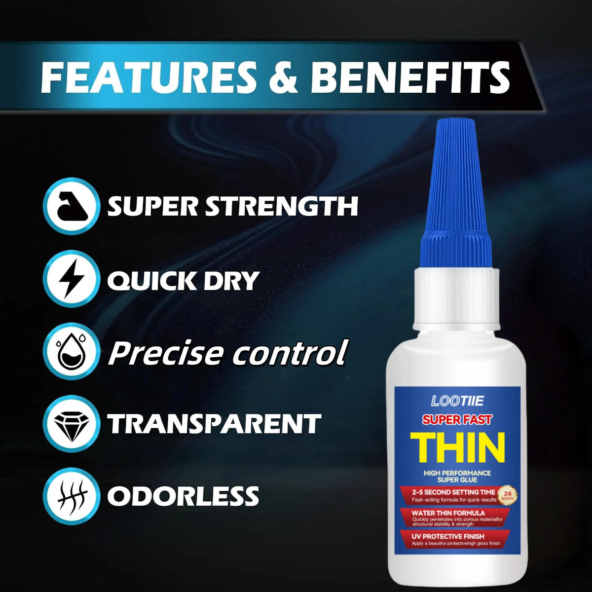 50g Multi-Purpose Super Glue – Clear Instant Bond Adhesive Super Glue Adhesive Axl