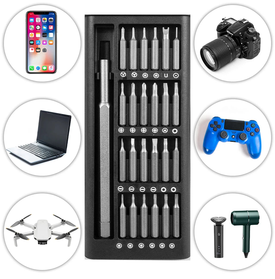 25-in-1 Magnetic Precision Screwdriver Set – Torx Hex Bits Precision Screwdriver Set Axl
