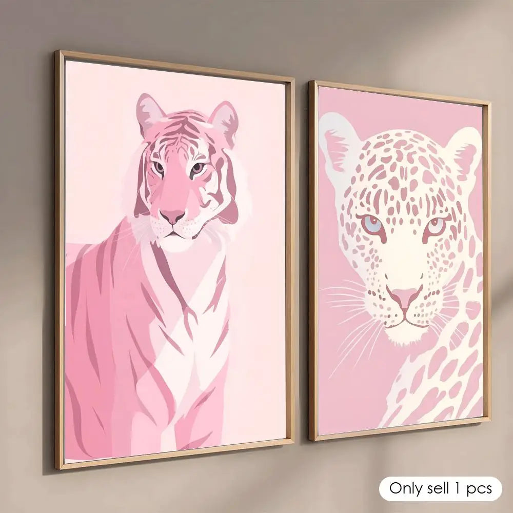 Pink Pattern Minimalist Wall Art Poster Sticker | Home Decor Wall Art Sticker Axl