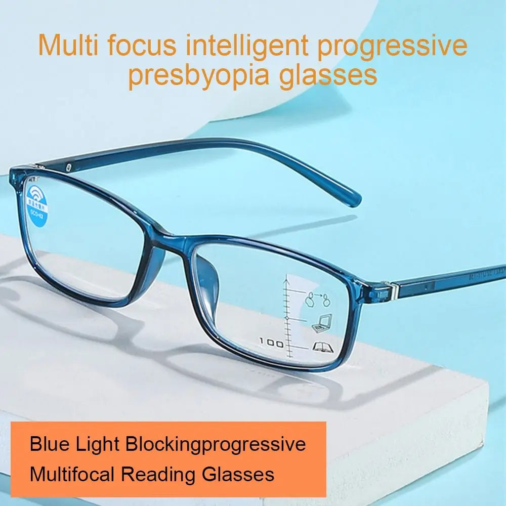Retro Progressive Multifocal Reading Glasses Anti-Blue Light Reading Glasses Axl