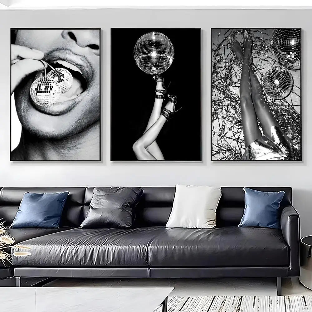 Disco Ball Party Print Poster – Modern Wall Sticker Art Decor Decorative Wall Poster Axl