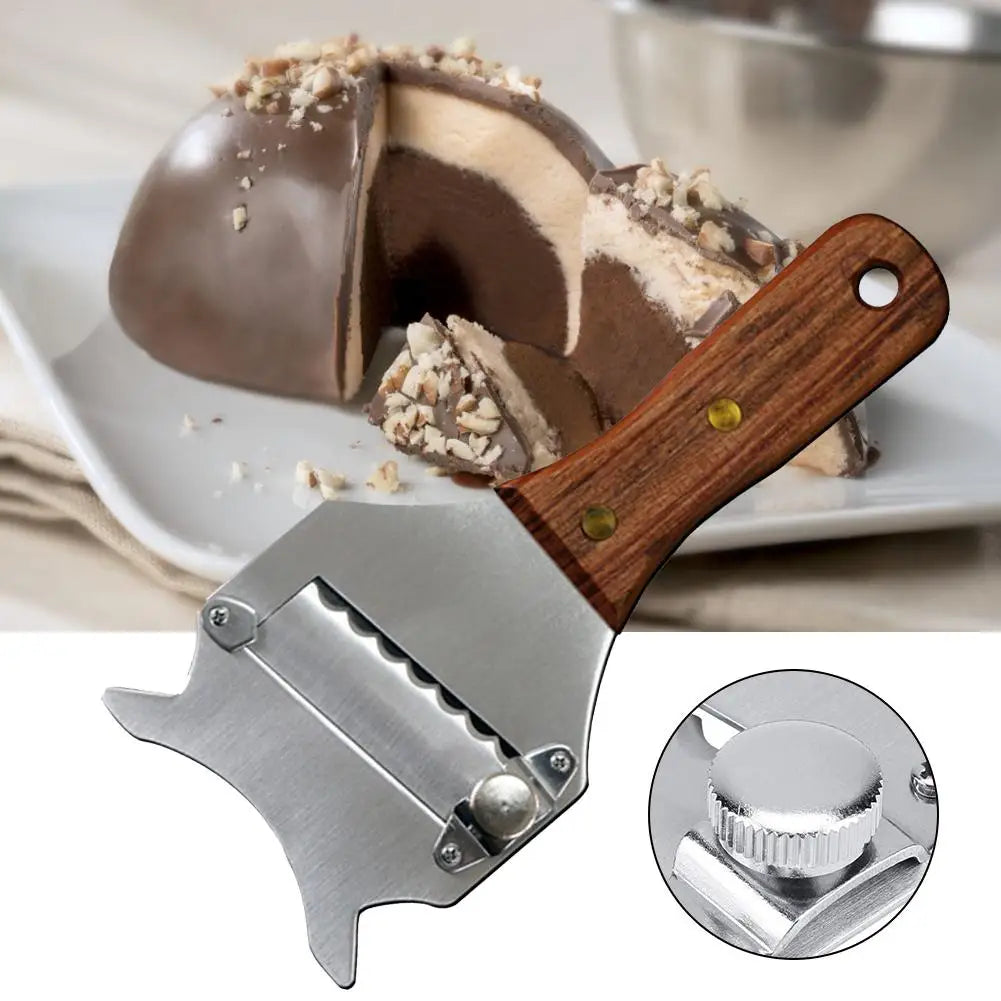 Stainless Steel Truffle Slicer & Cheese Shaver – Wooden Handle Truffle Cheese Slicer Axl