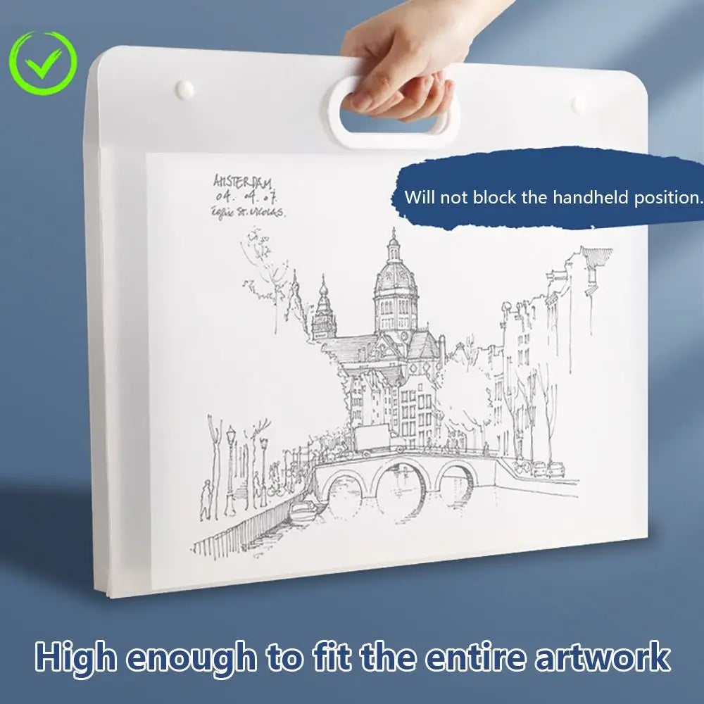 Portable 4-Layer Art Portfolio Bag – Waterproof 4K/8K/16K Organizer Art Portfolio Bag Axl