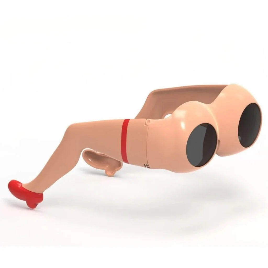 Novelty Leg Hip Sunglasses – Funny Orange Silly Party Glasses Novelty Party Glasses Axl YELLOW