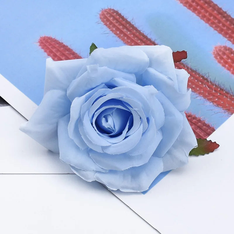 Silk Rose Artificial Flowers 5/10 Pcs | Wedding & Home Decor Artificial Silk Flowers Axl color 10 10 Pieces