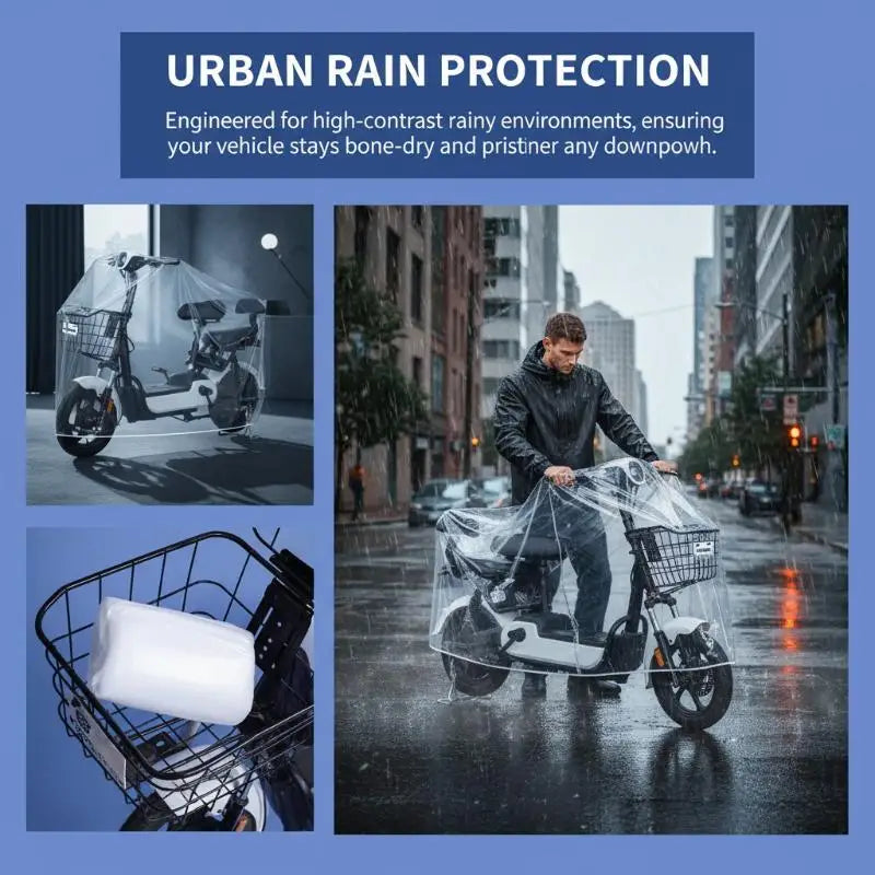 Transparent Motorbike Cover – Waterproof & Dustproof All-Weather Motorcycle Cover Axl