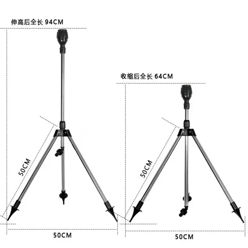 360° Rotary Tripod Garden Sprinkler – Telescopic Adjustable Garden Tripod Sprinkler Axl