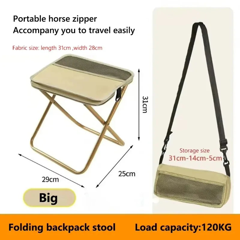 Folding Portable Stool – Camping, Hiking & Fishing Seat Bag Folding Outdoor Stool Axl