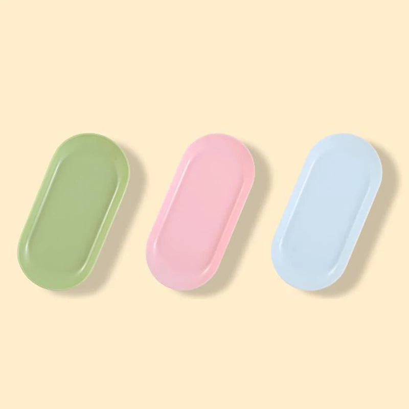Oval Plastic Nail Art Tools Storage Tray | Manicure Organizer Nail Art Tray Axl