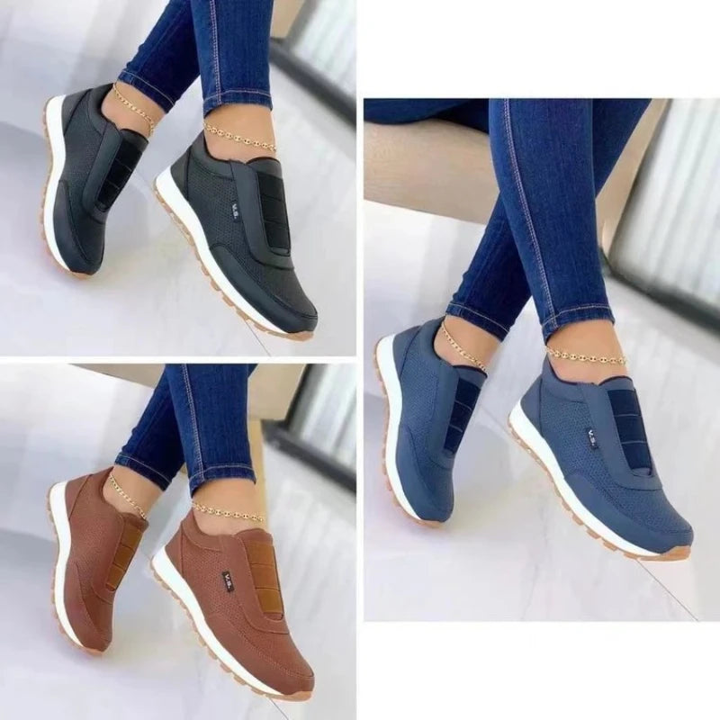 Women's Canvas Platform Sneakers – Non-Slip, Plus Size, Elastic Band Canvas Platform Sneakers Axl