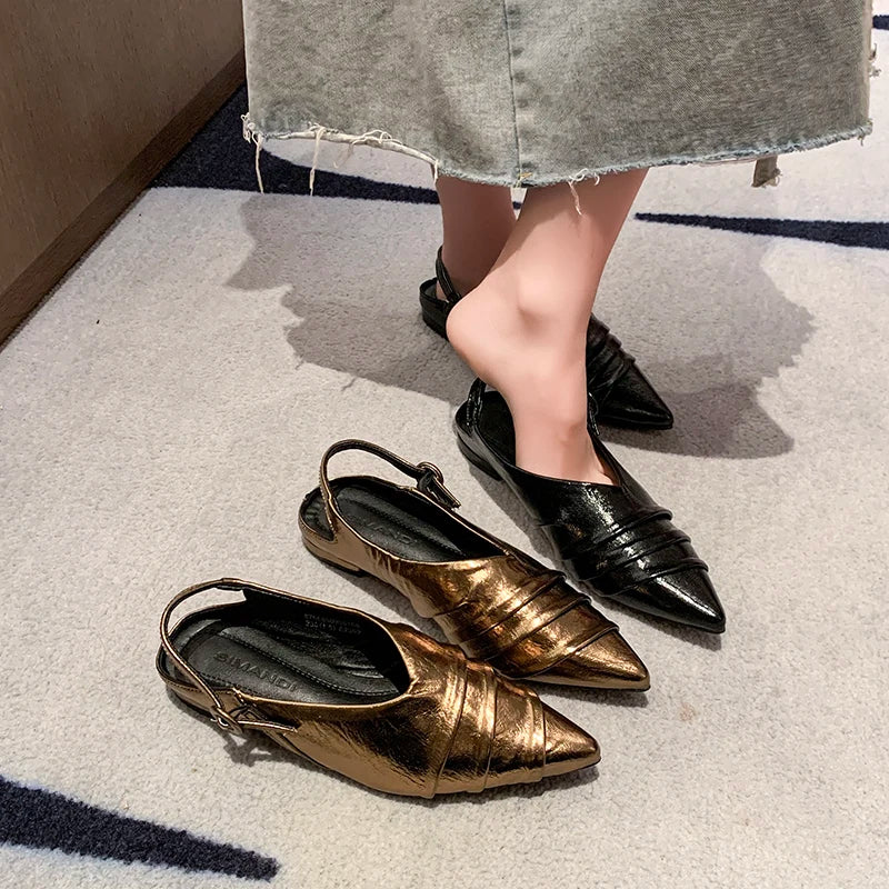 Women's Flat Lace-Up Boat Shoes – Elegant Casual Dress Flats Women's Flat Shoes Axl