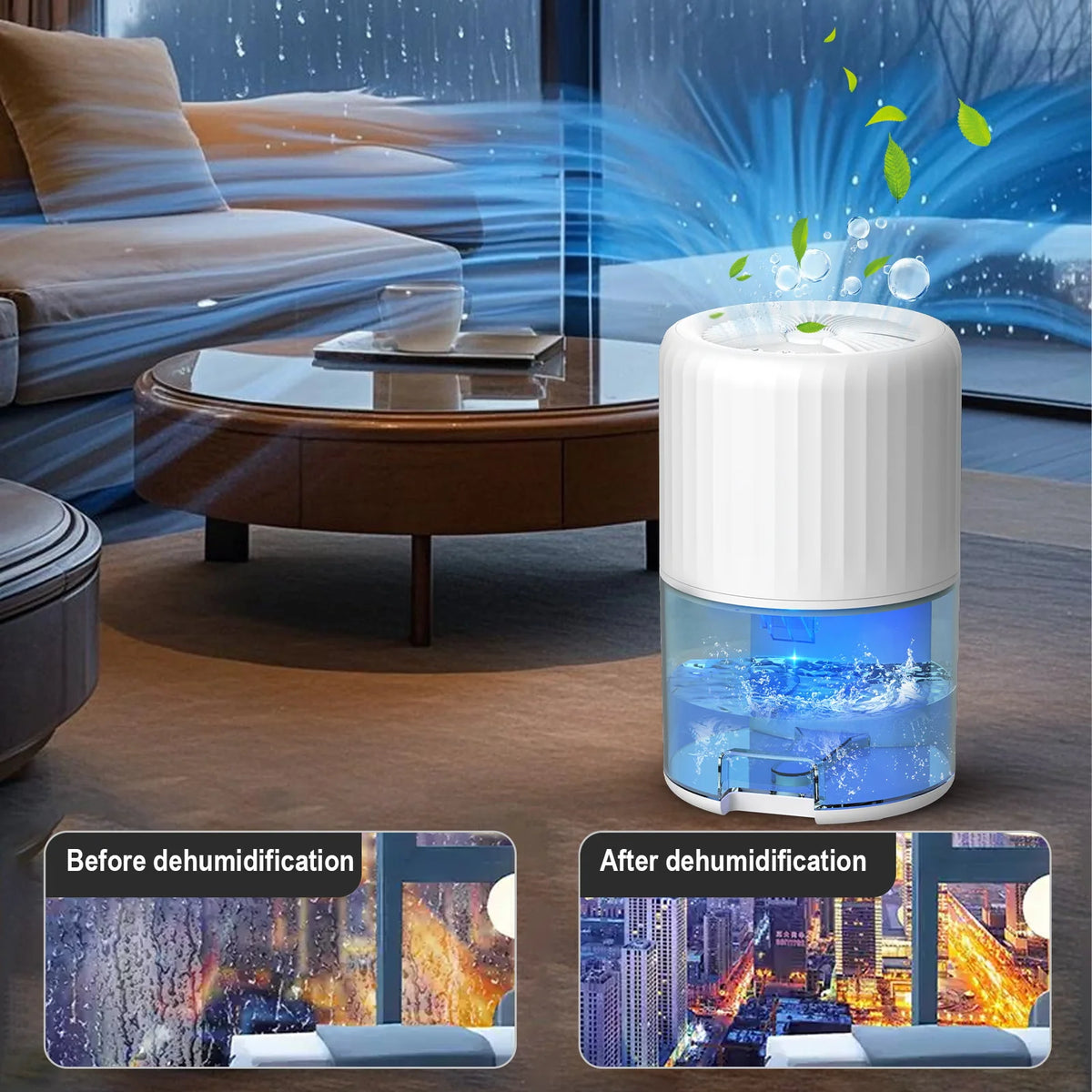 BALASHOV Small Dehumidifier with RGB LED – Bedroom & Home Home Dehumidifier Axl