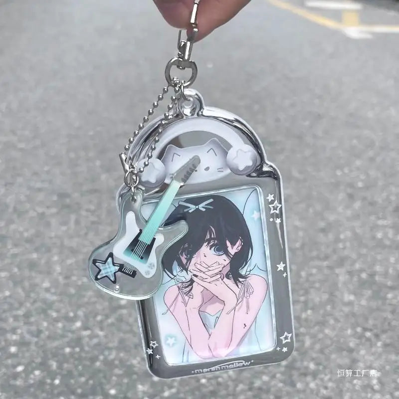 3-Inch Cat Photocard Holder Keychain – PVC Bag Pendant Photocard Holder Keychain Axl