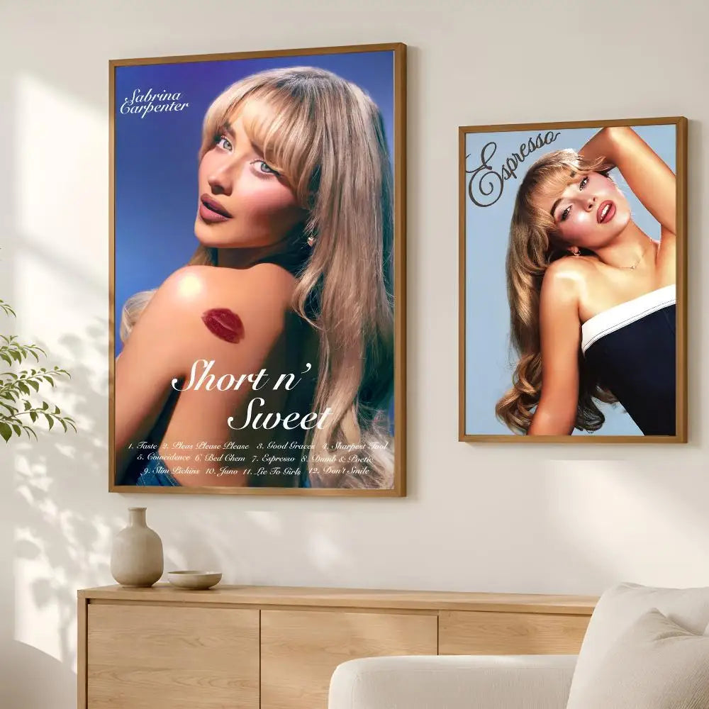 Sabrina Carpenter Poster – Self-Stick HD Wall Art Decor Music Wall Poster Axl