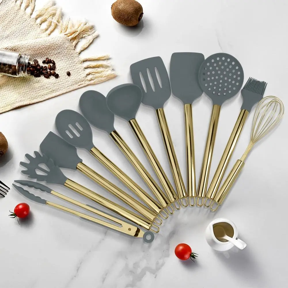 35-Piece Silicone Kitchen Utensil Set with Storage Bucket Silicone Utensil Set Axl