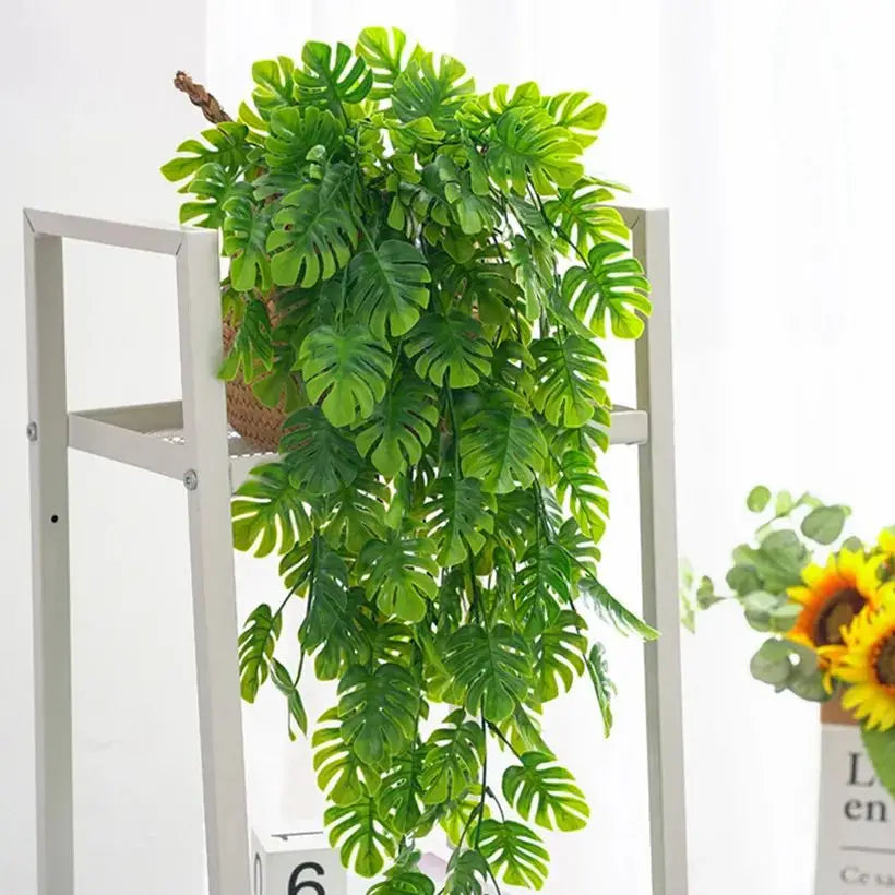 Artificial Turtle Leaf Vine – UV-Proof Wedding & Garden Decor Artificial Hanging Vine Axl