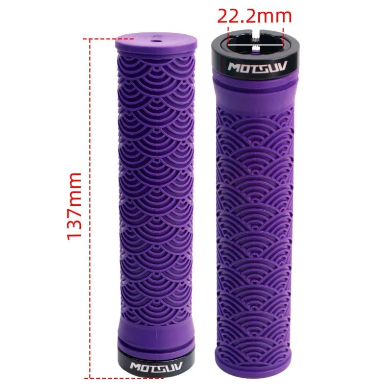 MTB Lock-On Handlebar Grips – Ergonomic Non-Slip Rubber Pair Bike Handlebar Grips Axl