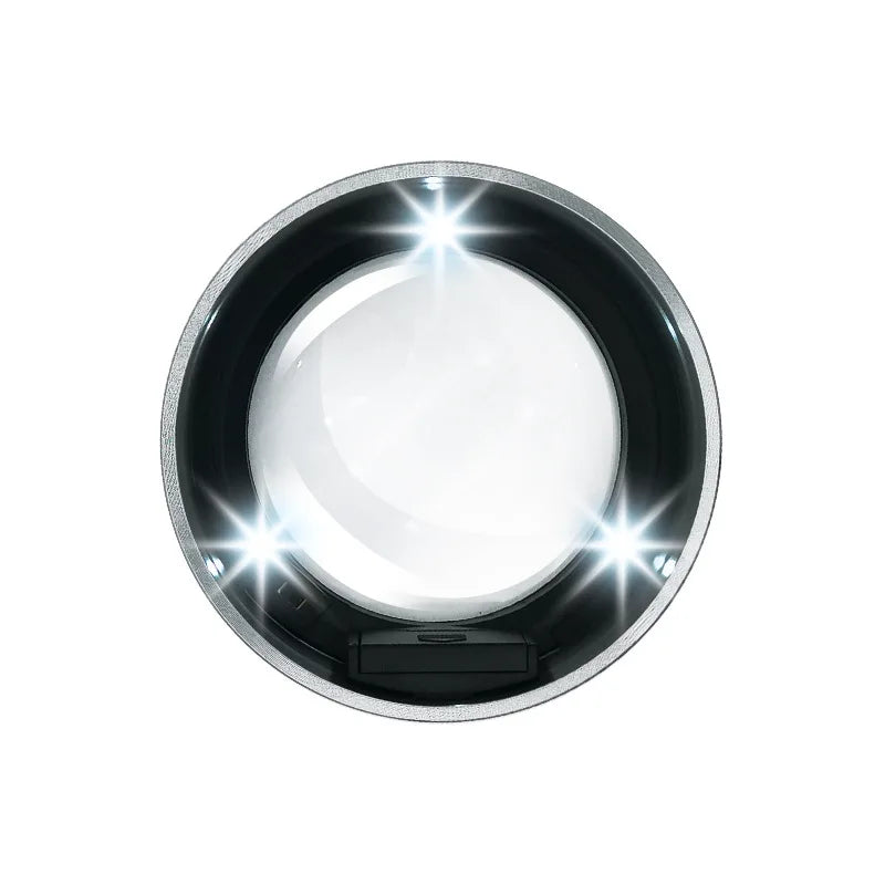 3-LED 5X Magnifying Glass Loupe – Coins, Stamps & Jewelry LED Loupe Magnifier Axl