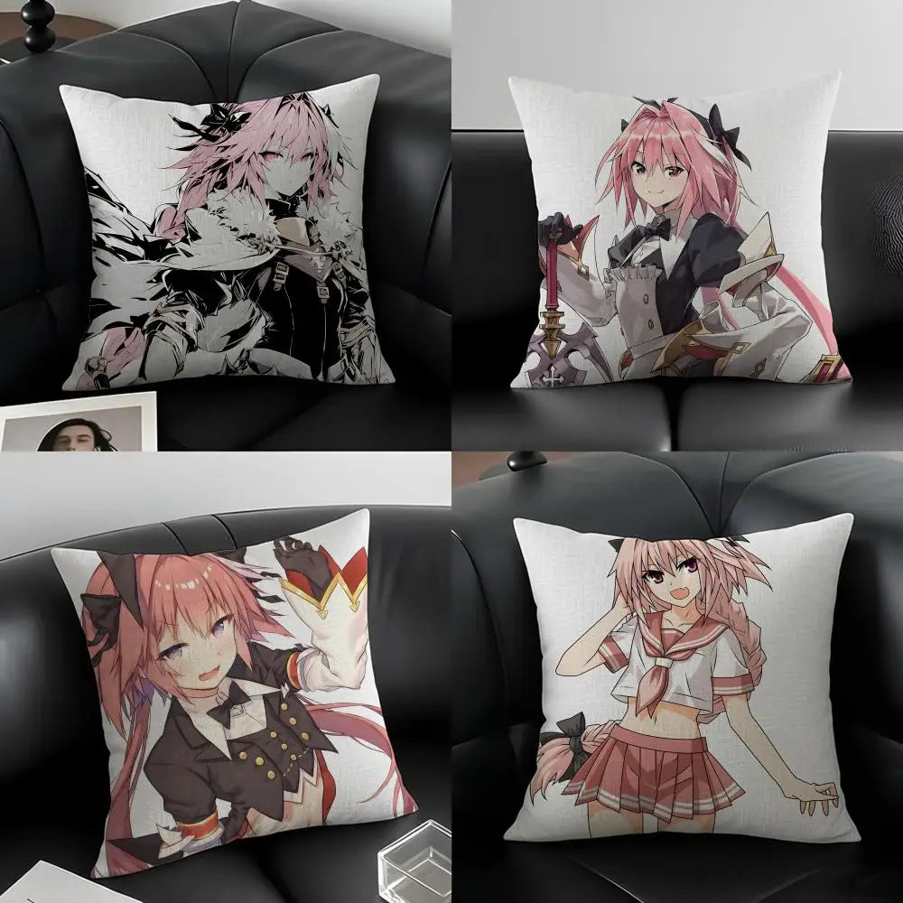 Astolfo Anime Linen Cushion Cover | Sofa & Bedroom Decor Anime Cushion Cover Axl