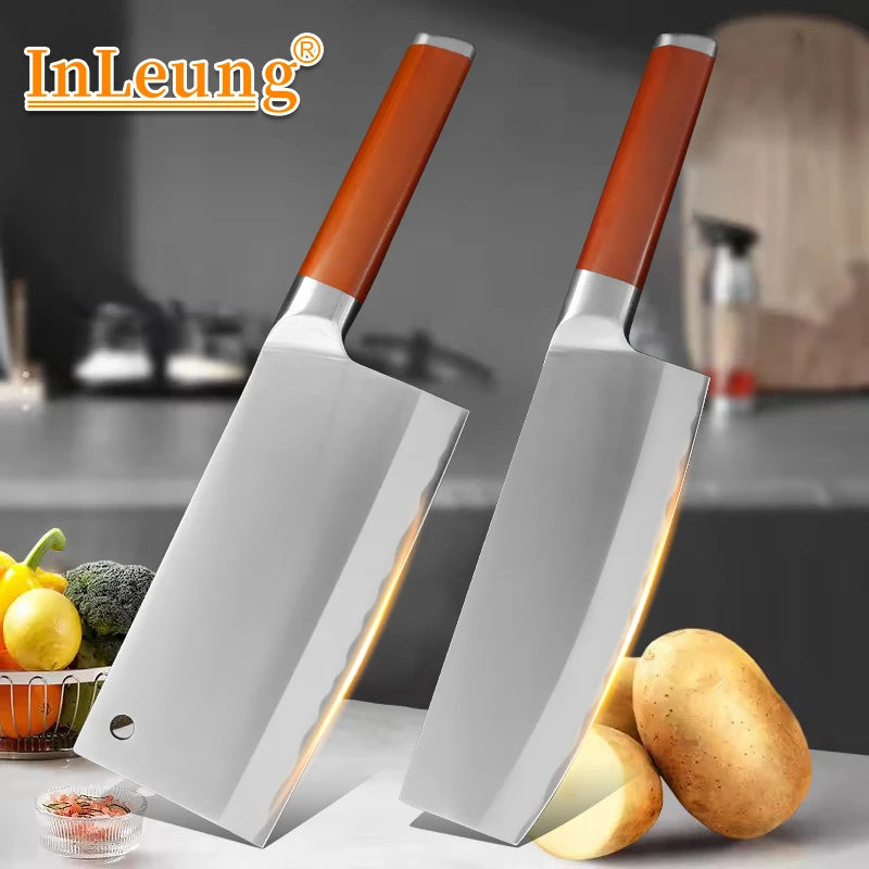 InLeung Japanese Chef Knife – Stainless Steel Kitchen Cleaver Chef Knife Axl