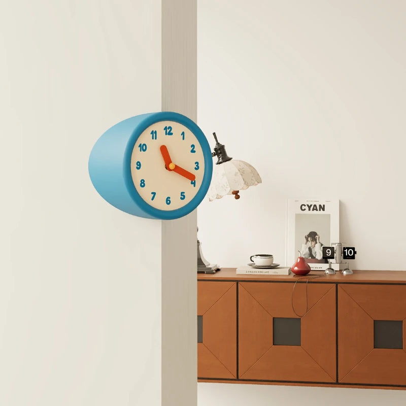 Nordic Silent Wall Clock – Modern Resin Corner Art Décor Wall Clock Axl