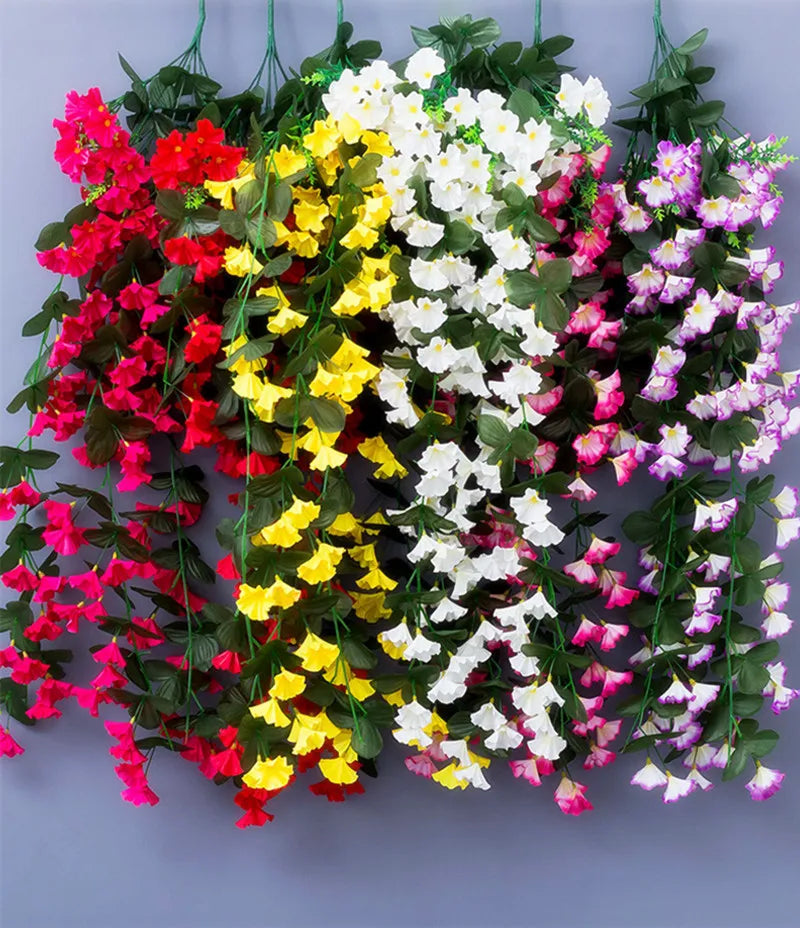 Silk Morning Glory Artificial Flower String 88cm | Wall Hanging Artificial Flower String Axl